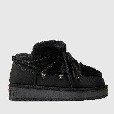 Μποτάκι Χιονιού D.Franklin Nordic TRK Fur Low Bomb DFSH370011-BLAC Μαύρο