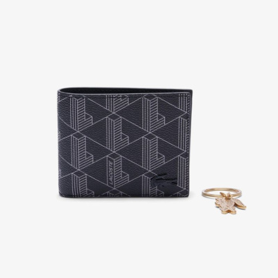 Σετ Δώρου Πορτοφόλι-Μπρελόκ Lacoste The Blend Gift Set NH4801LX-H45 Μαύρο