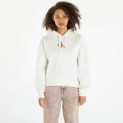Φούτερ Με Κουκούλα Calvin Klein J20J222346-YBI Άσπρο