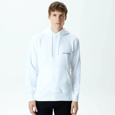 Φούτερ Με Κουκούλα Calvin Klein J30J324620-YAF Άσπρο