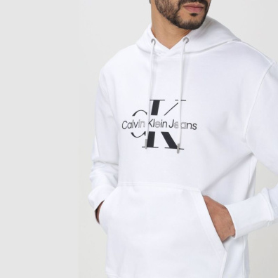 Φούτερ Με Κουκούλα Calvin Klein J30J325429-YAF Άσπρο