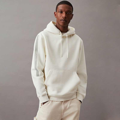 Φούτερ Με Κουκούλα Calvin Klein J30J325632-YBI Άσπρο
