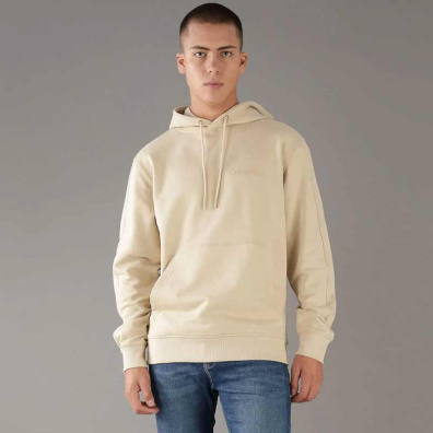 Φούτερ με Κουκούλα Clavin Klein J30J325626-RAE Μπεζ