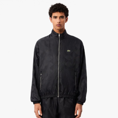 Bomber Μπουφάν Lacoste Cropped Monogram Sportsuit BH4001-031 Μαύρο