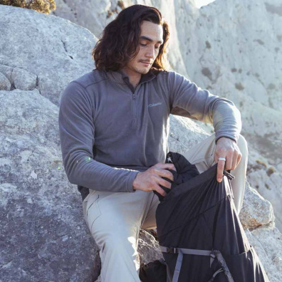 Fleece Μπλούζα Columbia Klamath Range™ II Half Zip 1352472-024 Γκρι