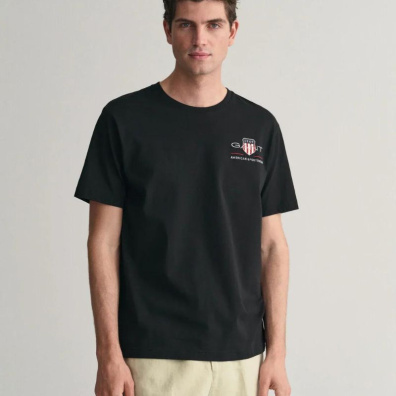 T-Shirt Gant ΚΜ Embroidered Archive Shield 3G2067004-0005 Μαύρο