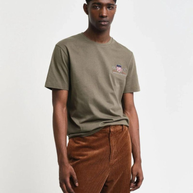 T-Shirt Gant ΚΜ Embroidered Archive Shield 3G2067004-301 Πράσινο