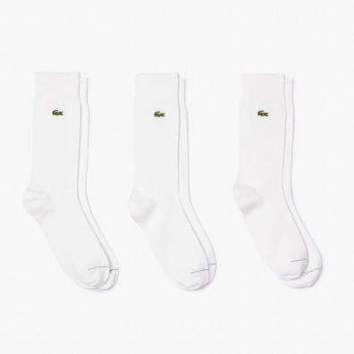 Unisex Κάλτσες Lacoste 3 Ζεύγη RA8142-001 Άσπρο