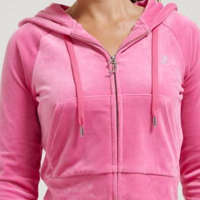 Βελούδινη Ζακέτα Juicy Couture Madison Hoodie JCWA122001-679 Ροζ