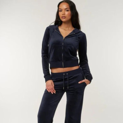 Βελούδινη Ζακέτα Juicy Couture Robertson Classic SSJCAP176-131 Μπλε