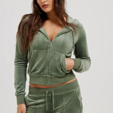 Βελούδινη Ζακέτα Juicy Couture Robertson Classic SSJCAP176-482 Λαδί