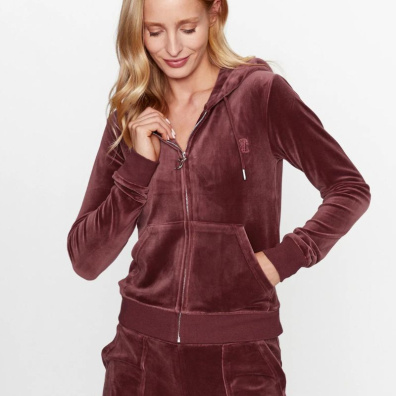 Βελούδινη Ζακέτα Juicy Couture Robertson Classic SSJCAP176-485 Μπορντό