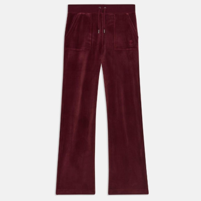 Βελούδινο Παντελόνι Φόρμας Juicy Couture Del Ray Classic SSJCAP180-485 Μπορντό