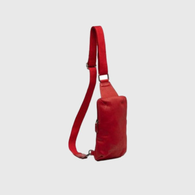 Δερμάτινο Τσαντάκι Χιαστί Chesterfield C58.0330-04 Κόκκινο