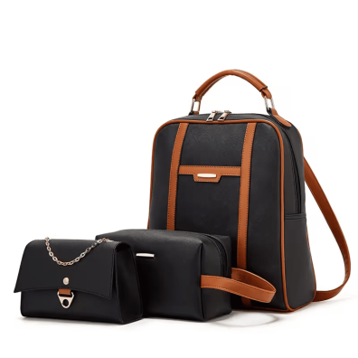 Σετ Γυναικεία Σακίδια πλάτης/νεσεσέρ/Τσάντα χιαστί Cardinal ZM 954 Μαύρο