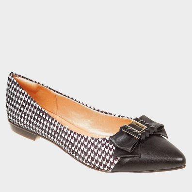 Μπαλαρίνα Adam's Light Gel Καρό 770-24516 'Aσπρο-Μαύρο