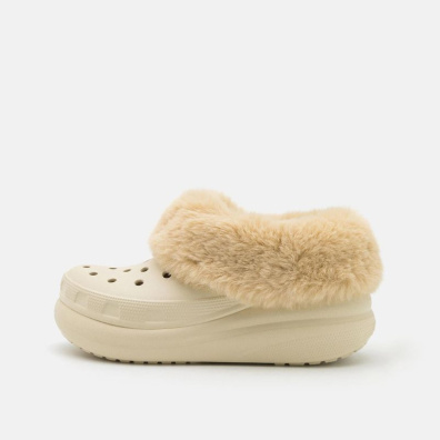 Σαμπό Crocs Με Γουνάκι Furever Crush Bone 208446-2Y2 Μπεζ Σαμπό Crocs Με Γουνάκι Furever Crush Bone 208446-2Y2 Μπεζ