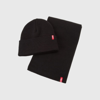 Σετ Δώρου Κασκόλ-Σκουφί Levi's 235951-59 Μαύρο