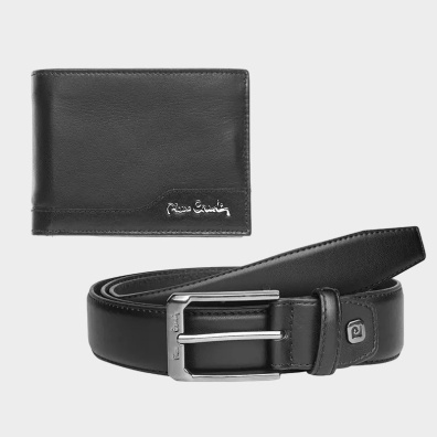 Σετ Δώρου Πορτοφόλι-Ζώνη Pierre Cardin PCL003XX Μαύρο