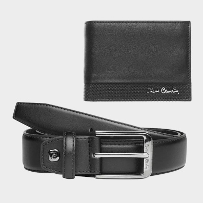 Σετ Δώρου Πορτοφόλι-Ζώνη Pierre Cardin PCL005XX Μαύρο