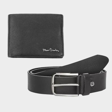 Σετ Δώρου Πορτοφόλι-Ζώνη Pierre Cardin PCS108L Μαύρο
