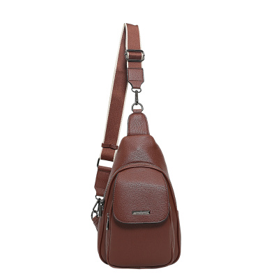 Τσάντα χιαστή QR-23971 - Καφέ