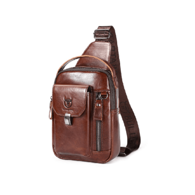 Δερμάτινο τσαντάκι body Bull Captain XB555 σκούρο καφέ
