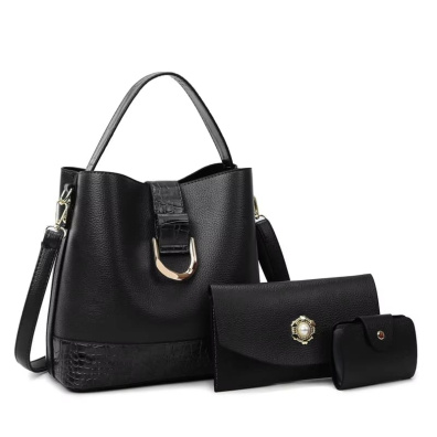 Σετ Γυναικεία τσάντας χιαστί/ώμου/χειρός/mini Πορτοφόλι Cardinal zm965 black