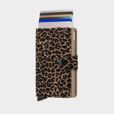 Δερμάτινο Πορτοφόλι Secrid Miniwallet Leo Beige Λεοπάρ