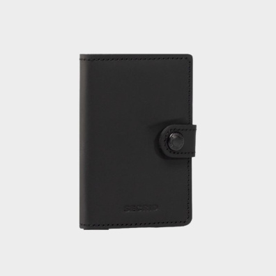 Δερμάτινο Πορτοφόλι Secrid Mini Wallet Matte Black Μαύρο