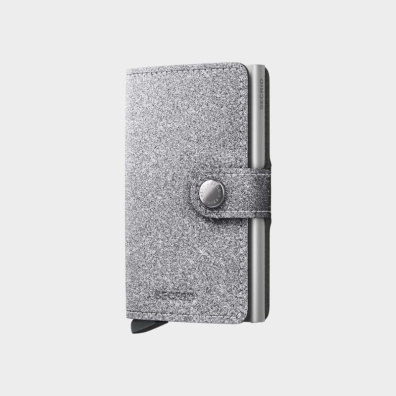 Δερμάτινο Πορτοφόλι Secrid Miniwallet Glitter Silver Ασημί