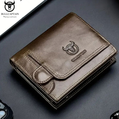 Δερμάτινο πορτοφόλι Bull Captain QB037 καφέ