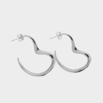 Καρφωτό σκουλαρίκι BJLY-5596 - Ασημί