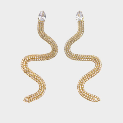 Κρεμαστά σκουλαρίκια με πέτρες lyod 4-12-1 - Χρυσό