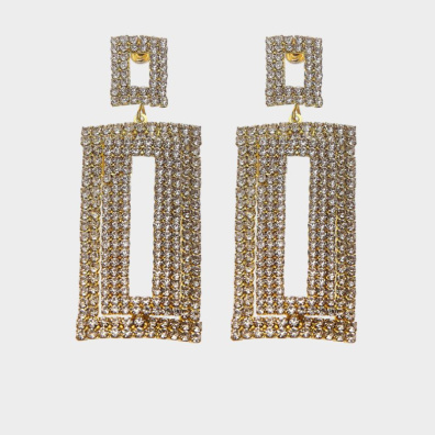 Κρεμαστά σκουλαρίκια με πέτρες lyod 4-15-4 - Χρυσό