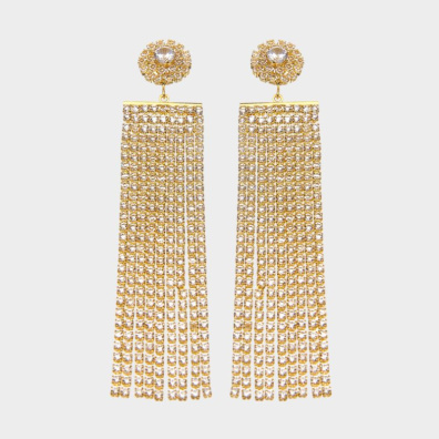 Κρεμαστά σκουλαρίκια με πέτρες lyod 4-3-1 - Χρυσό