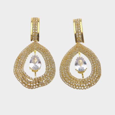 Κρεμαστά σκουλαρίκια με πέτρες lyod 6-1 - Χρυσό