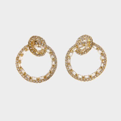 Κρεμαστά σκουλαρίκια με πέτρες lyod 6-6-2 - Χρυσό