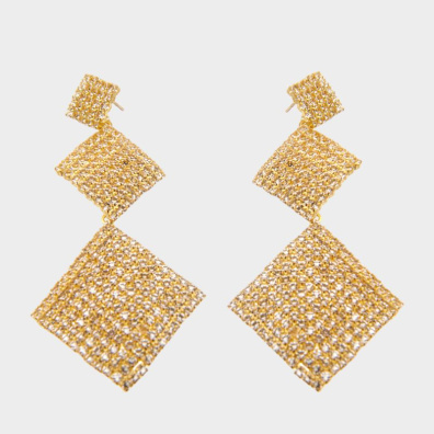 Κρεμαστά σκουλαρίκια με πέτρες lyod 6-7-1 - Χρυσό