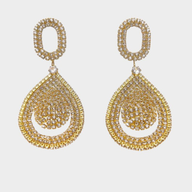 Κρεμαστά σκουλαρίκια με πέτρες lyod 6-8 - Χρυσό