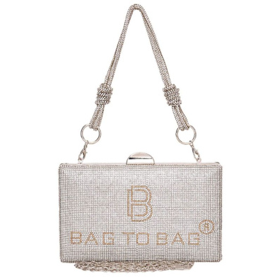 Τσάντα φάκελος clutch CK6019 - Ασημί