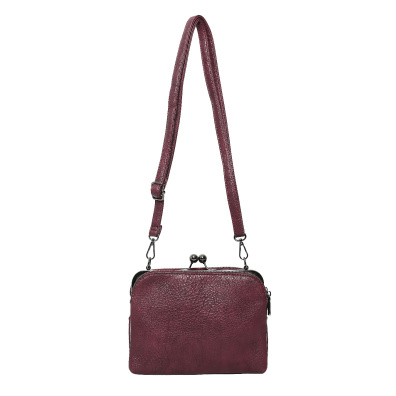 Τσάντα χιαστή WH8016 - Μπορντό