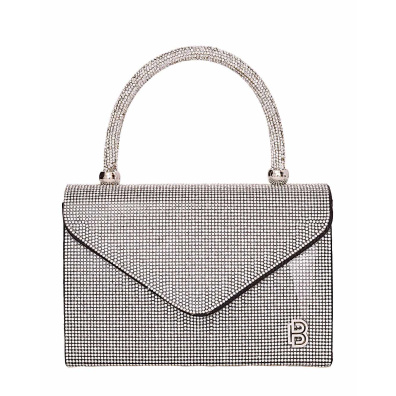 Τσάντα φάκελος clutch JH2209 - Ασπρο/Μαύρο