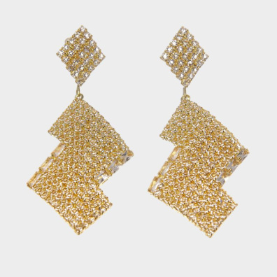 Κρεμαστά σκουλαρίκια με πέτρες lyod 4-16 - Χρυσό