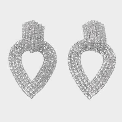 Κρεμαστά σκουλαρίκια με πέτρες lyod 6-10-1 - Ασημί