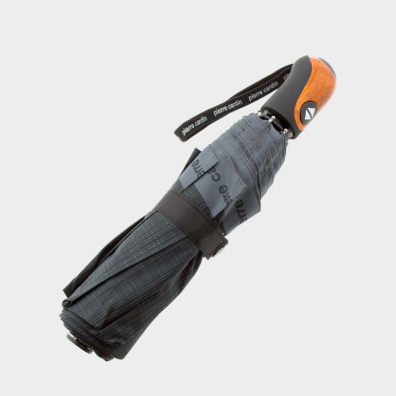 Αυτόματη Ομπρέλα Βροχής Σπαστή Pierre Cardin MS-0479GAV-01 Καρό Μαύρη