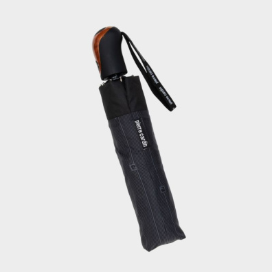 Αυτόματη Ομπρέλα Βροχής Σπαστή Pierre Cardin MS-0479GAV-02 Logo Μαύρη