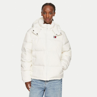 Αδιάβροχο Puffer Μπουφάν Tommy Hilfiger DW0DW18610-YBR Άσπρο