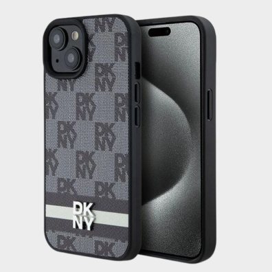 Θήκη Για iPhone 15/14/13 DKNY Checkered Pattern Stripe KT-376R76 Μαύρο