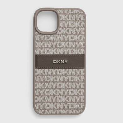 Θήκη Σκληρής Κατασκευής DKNY Mono Stripe & Metal Logo για iPhone 15 / 14 / 13 6.1" DKHCP15SPRTHSLE Μπεζ